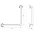 Picture of SABRE 90° 450X450 Ambulant Grab Rail