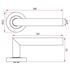 Picture of SABRE Passage Lever on 53mm Rose H03 - Hollow