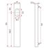 Picture of SABRE Narrow Plate Concealed Fix, with Cylinder Hole