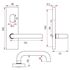 Picture of SABRE Wide Plate Concealed Fix with Lever and Cylinder Hole