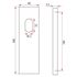Picture of SABRE Wide Plate Concealed Fix with Cylinder Hole